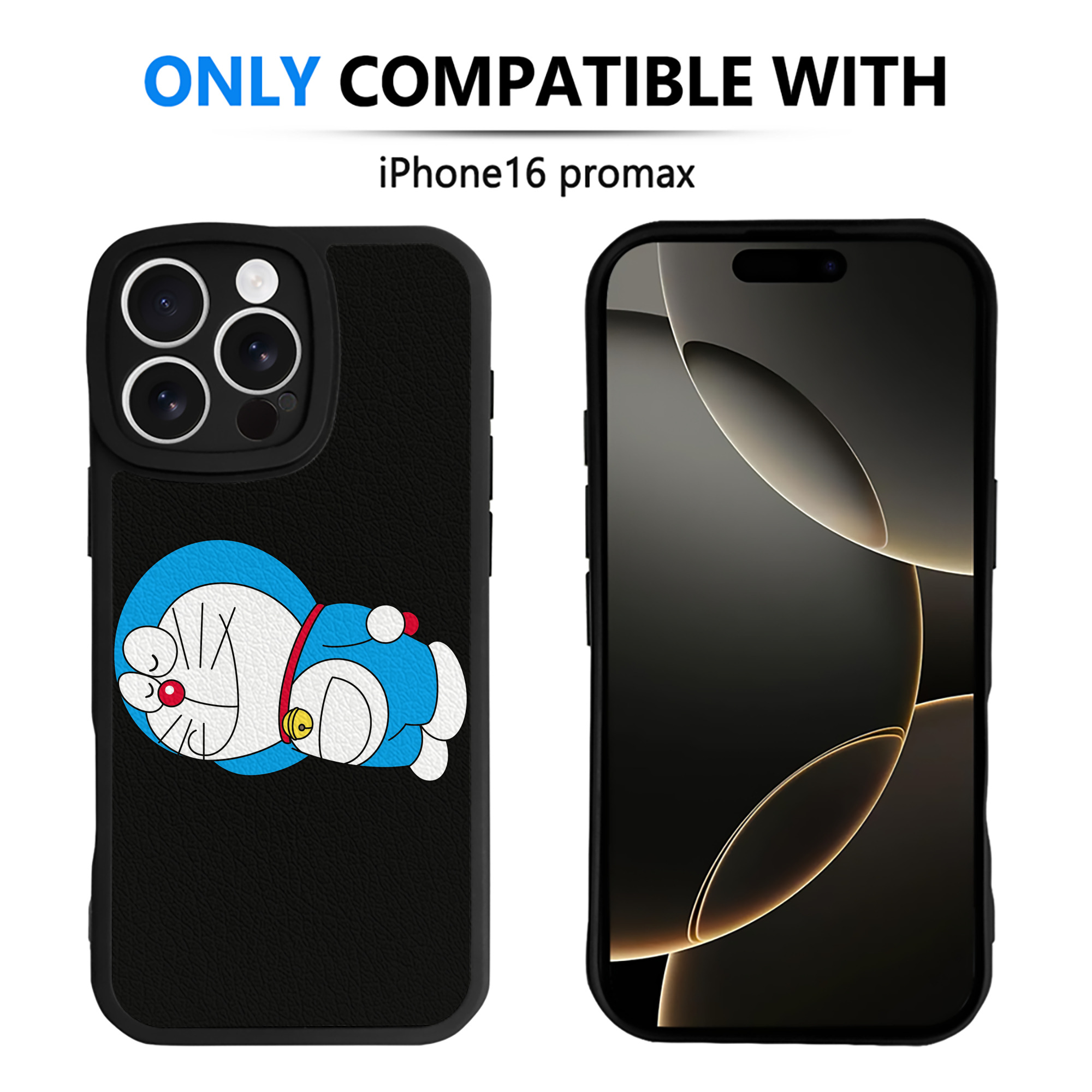 （画像用） ドラえもん Doraemon 【iPhone 16シリーズ対応】シリコンスマホケース（レザー調） 材質：シリコン